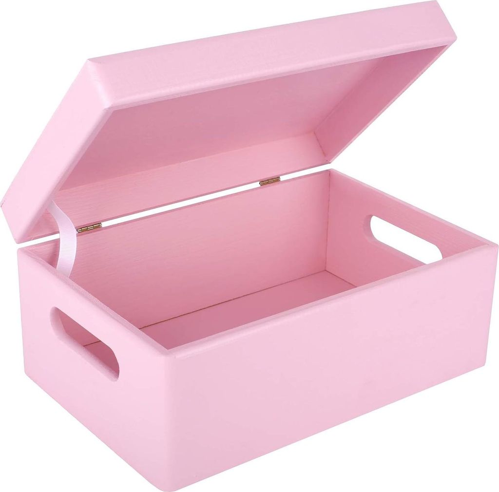 Creative Deco Rosa Grande Scatola in Legno | 30x20x14cm | Immagine del prodotto 