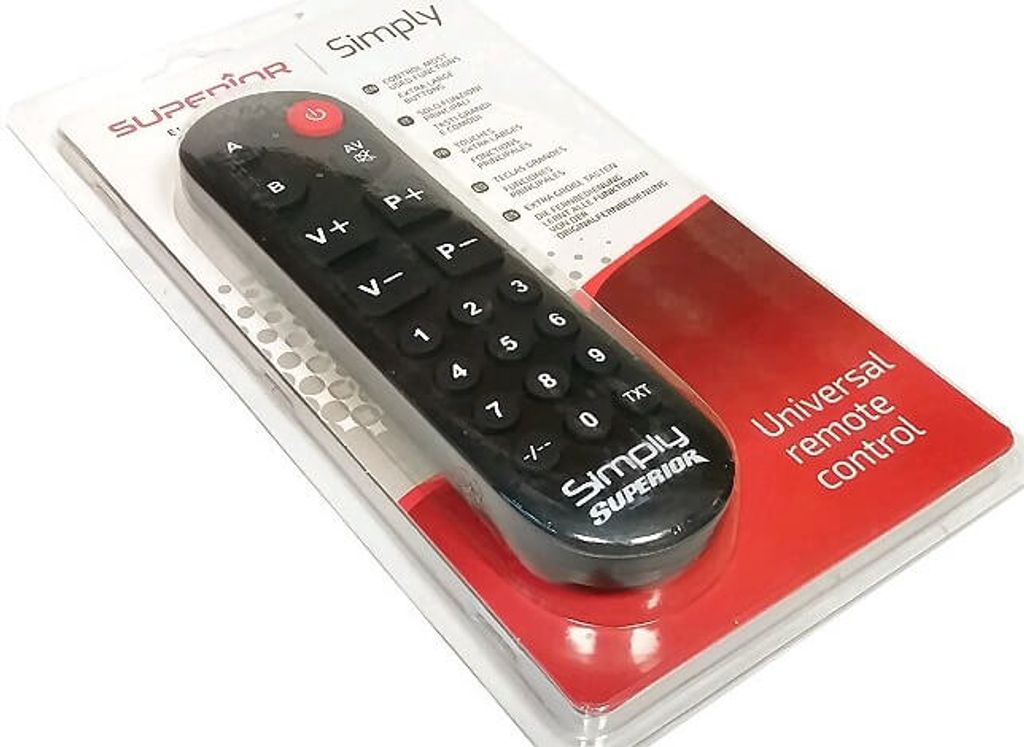 Superior Electronics Simply Fernbedienung TV Drucktasten Produktbild 
