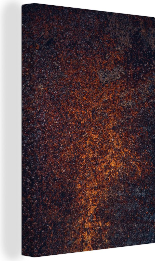 OneMillionCanvasses - Leinwandbilder - 90x140 cm, Schwarz - Rost - Metall, Wandbilder Kunstdruck Wanddekoration - Foto auf Leinwand - Gemälde au...