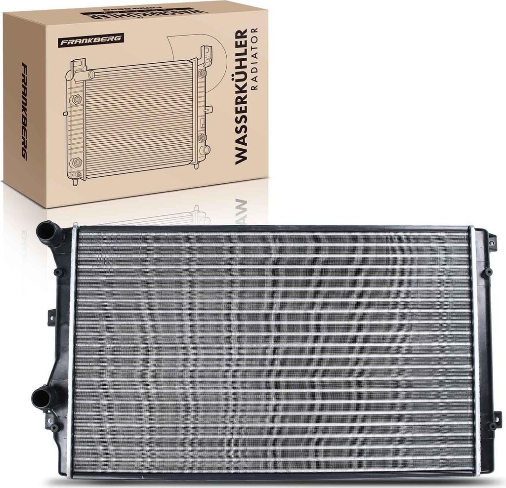Frankberg 1x Kühler Wasserkühler Motorkühler für VW Golf V VI Passat Audi A3 8P Seat Skoda
