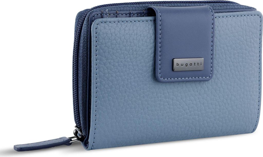 bugatti Geldbörse Ladies Zip Wallet Denim hellblau