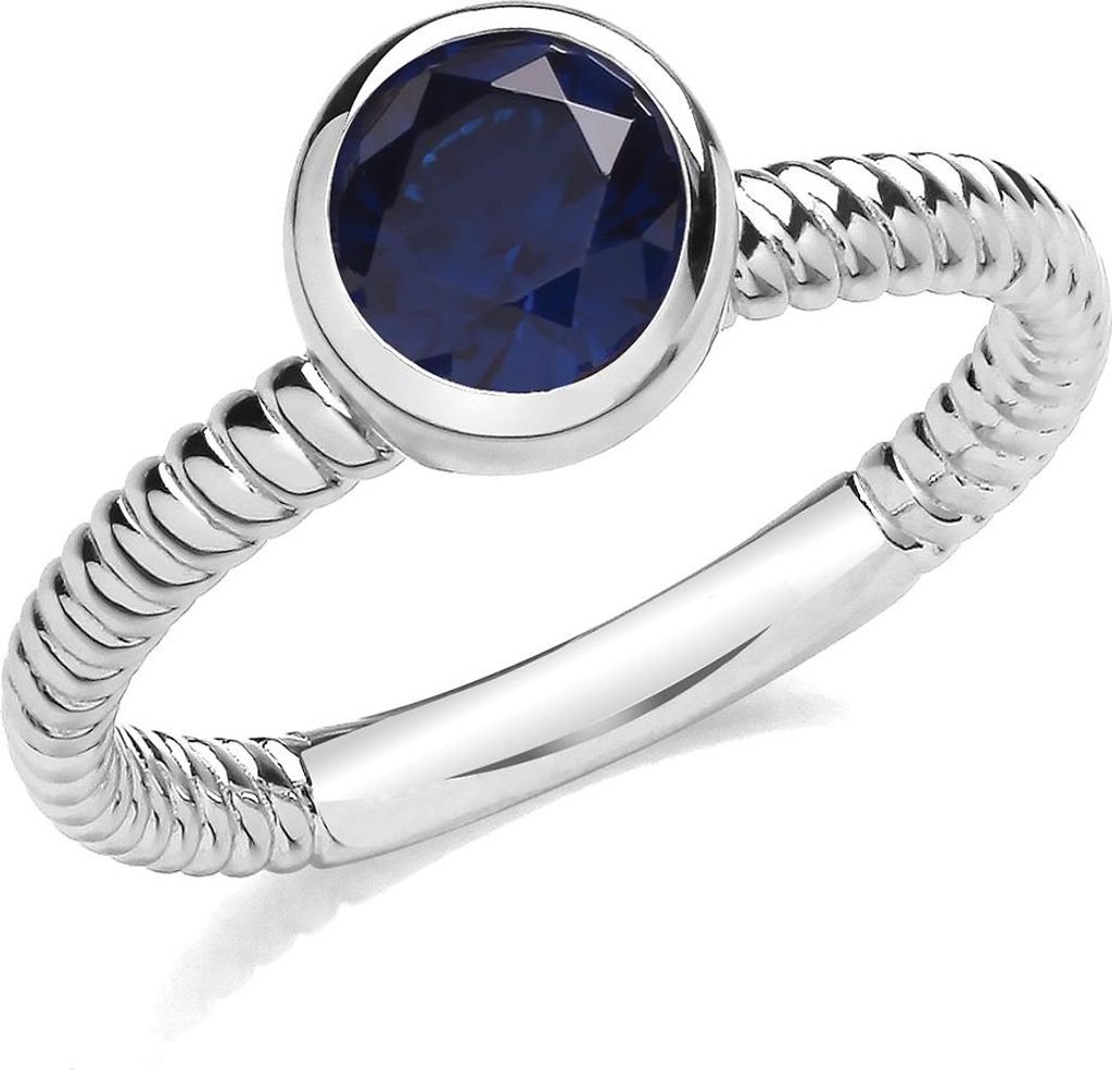 Edler 925 Sterling Silber (Rhodiniert) Damen - Solitärring mit Zirkonia, 54 (17.2); TRS33219RSN