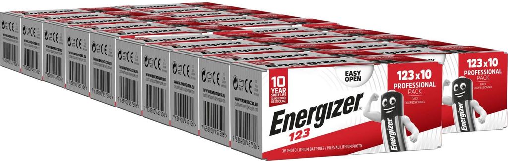 200x Energizer 123 CR123A Lithium Batterie 3V – EL123AP – Produktbild 