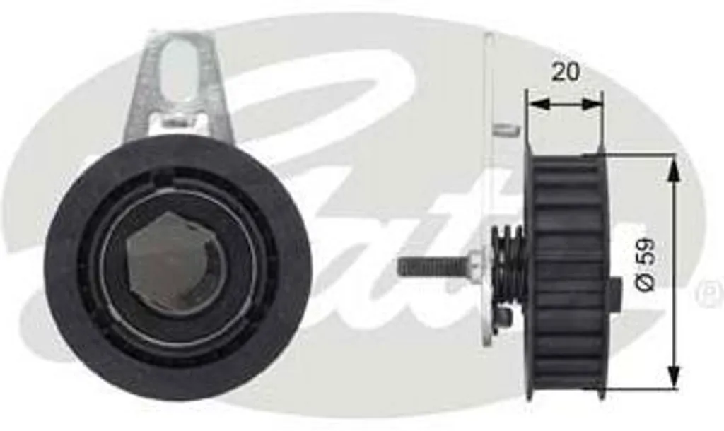 Rouleau tendeur robuste anti-vibration pour courroie de moteur