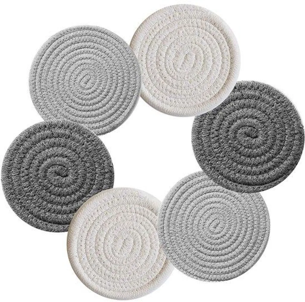 Sous-verres pour apéritif en verre lot de 6 ronds protection surface