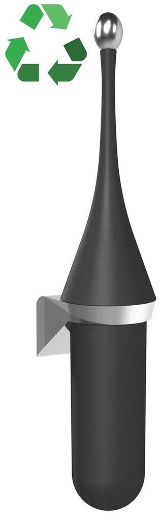 Marplast ECOLORED Hänge-WC-Bürste, ABS, Soft Touch, Schwarz matt