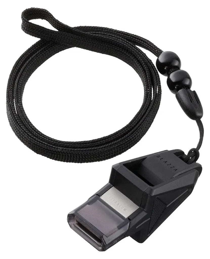 Sifflet Arbitre Basket-ball Molten Blazza PP2316 Noir avec Cordon