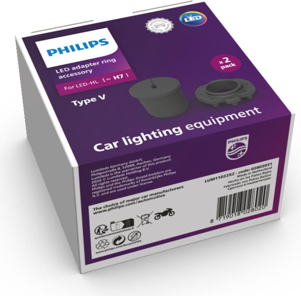 PHILIPS Adapter-Ring H7-LED Typ V 2x