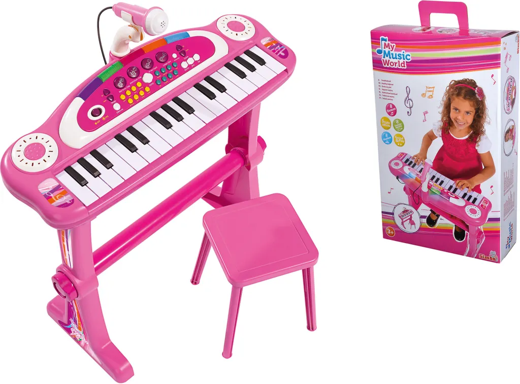 Simba Standkeyboard pour enfants : Clavier électronique avec micro intégré - 3