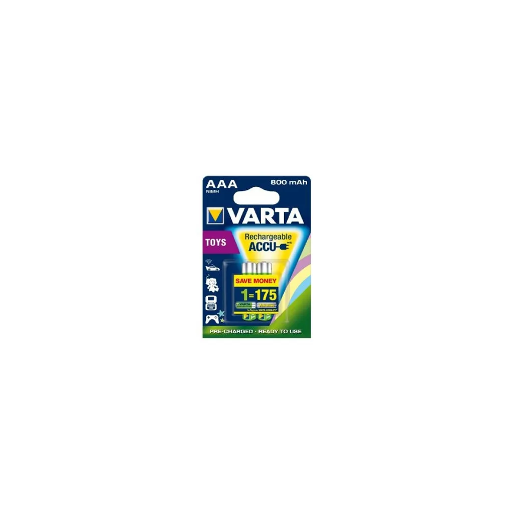 Pile AAA rechargeable pour jouets Varta 800 mAh HR03 NiMH 1.2V