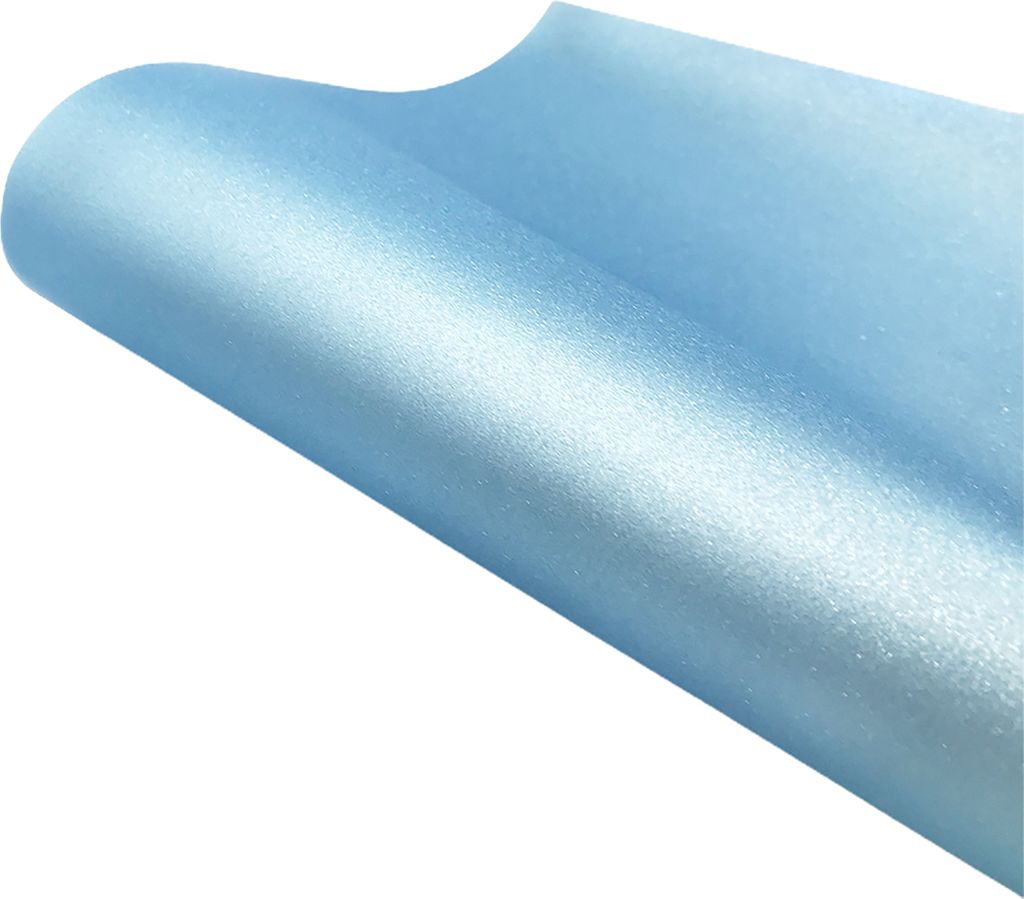 1 Roll Thermaltransferfilm Glitzer selbstklebender PVC Exquisites Klebstoff-Vinylblätter für DIY-Hellblau