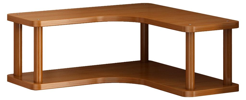 Multifunktionales Eckregal aus Holz für den Schreibtisch, ideal als Ablage für Teetische und als Organizer, 2- oder 3-lagig