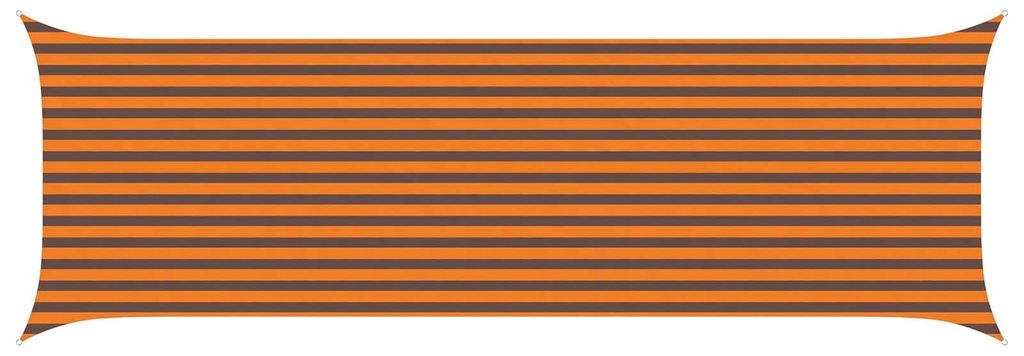 vidaXL Sonnensegel Orange und Braun 6 x 2 m 100 % Polyester Oxford
