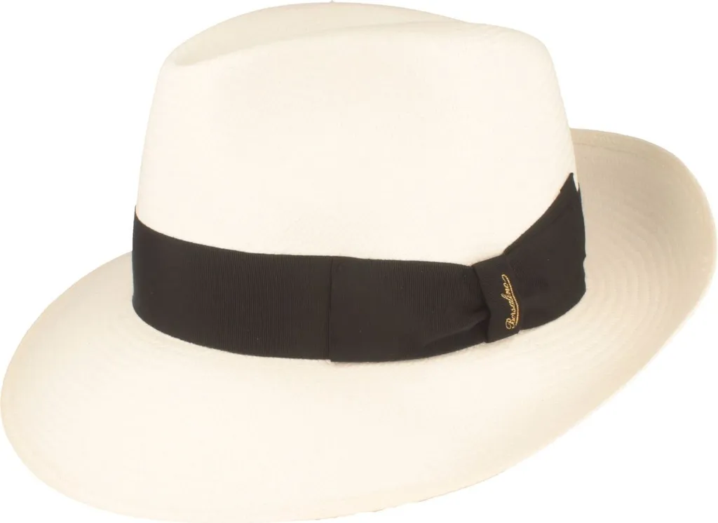 Chapeau de paille Borsalino Panama Bogart avec bord large protecteur