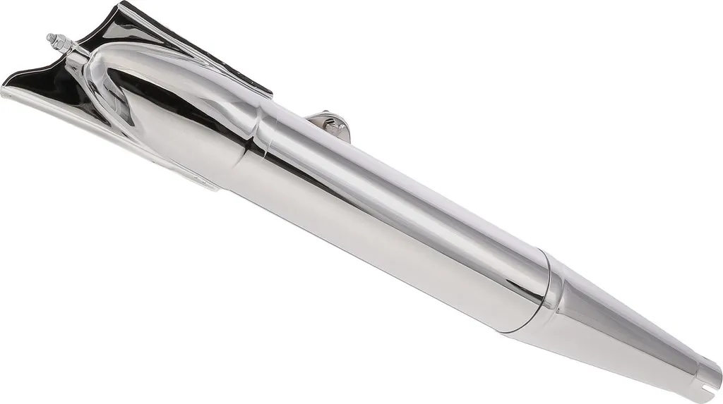 Échappement Fishtail RT125/1 Chromé Ø35mm Longueur 66,5cm en 3 Pièces