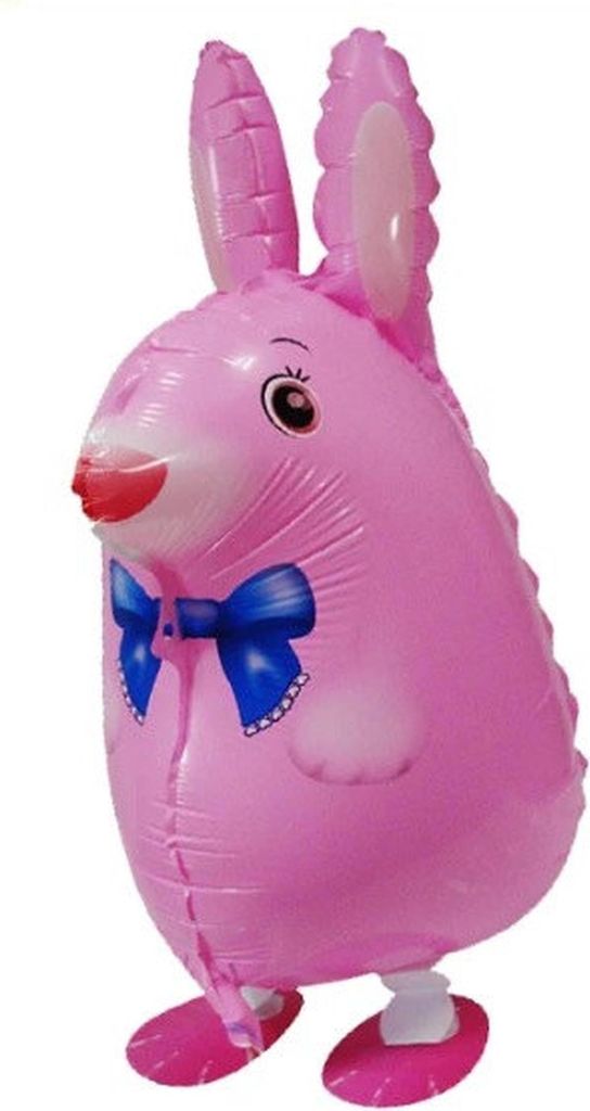 Pallone in foil Airwalker Coniglietto rosa, circa 29,5 x 62 Immagine del prodotto 