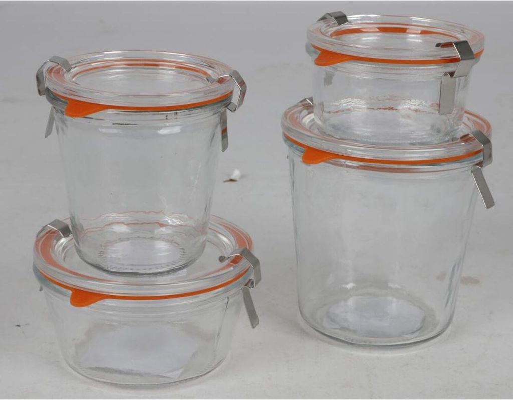 24x Einmachglas 500ml Vorratsgefäß Drahtbügelveschluss Box Behälter Aufbewahrung