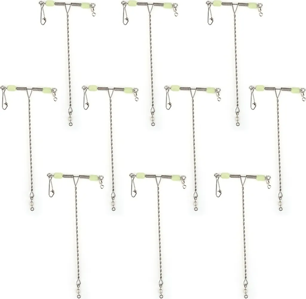 Kit 10 Girelle Tripla a T Pesca Predatori Acciaio Inox Professionali