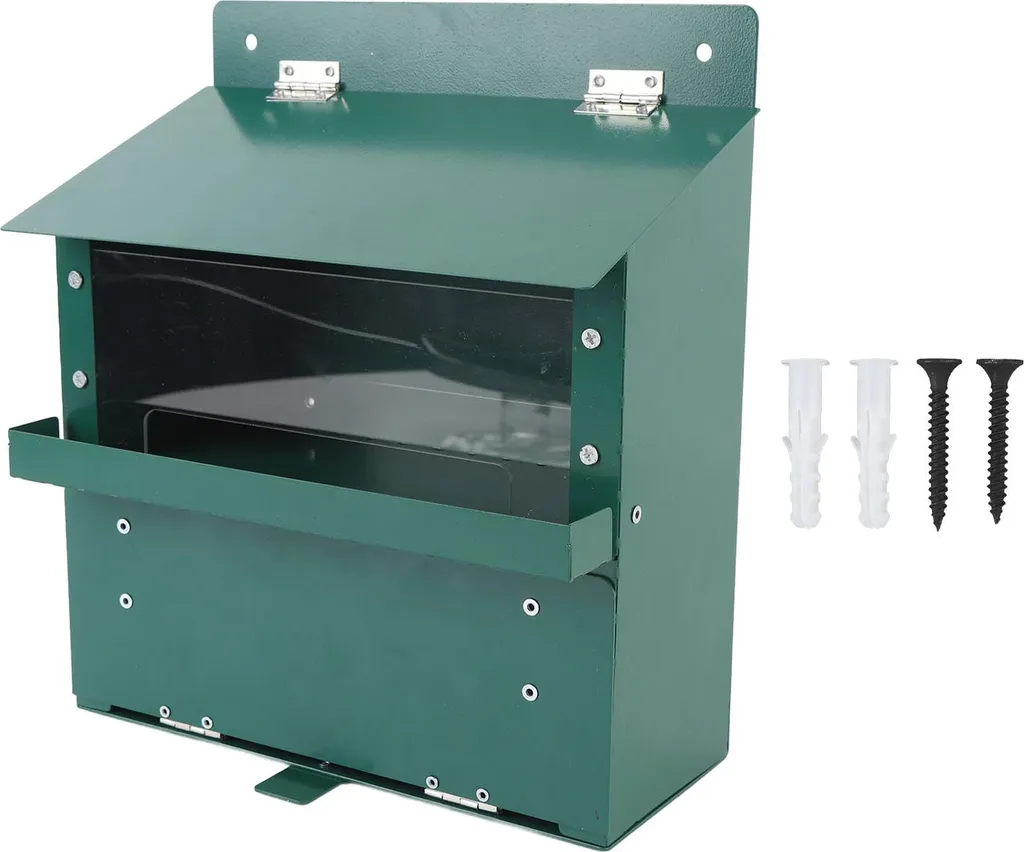 Table de pique-nique pour écureuils en métal avec réservoir transparent