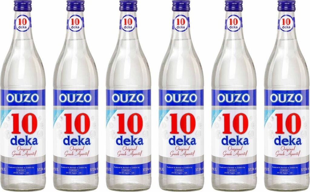 Ouzo 10 (Ouzo Deka) 6x 0,7l 37,5% Vol. | Feiner Ouzo aus Griechenland