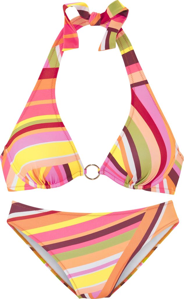 Bruno Banani Bügel-Bikini orange bedruckt Größe 36 Cup B