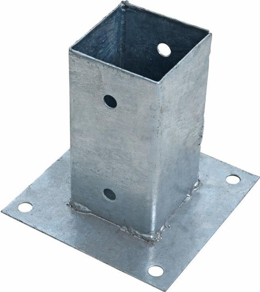 Bodenhülse Aufschraubhülse Pfostenhülse 81 x 150 mm Pfostenträger Hülse eckig