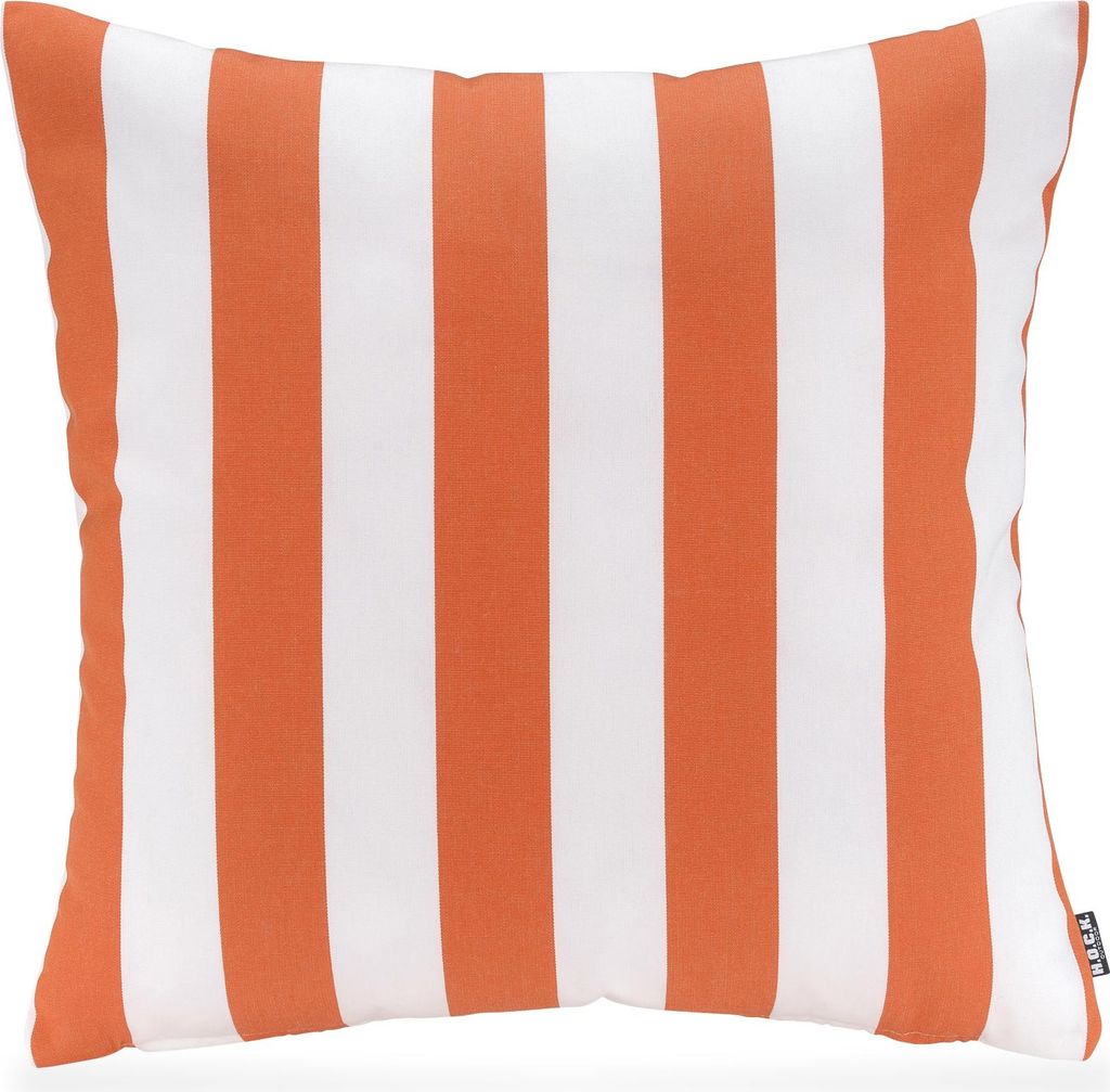 H.O.C.K. Classic Streifen Outdoor Kissen 50x50cm orange col. 24