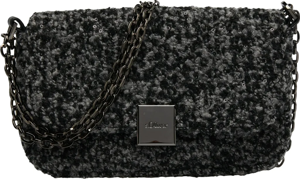 Sac pochette bandoulière femme s.Oliver en bi-ton gris et noir élégant