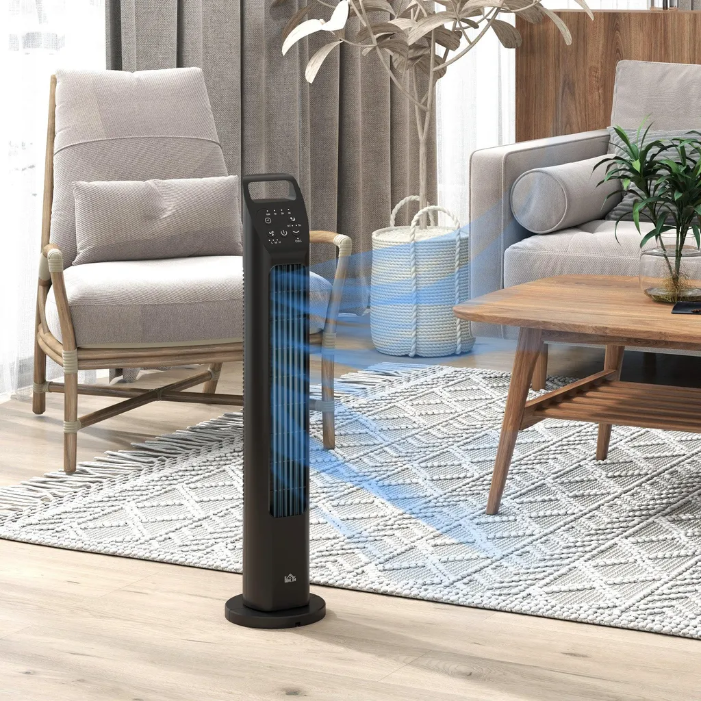 Ventilateur tour pour salon et bureau avec oscillation et commande - 2