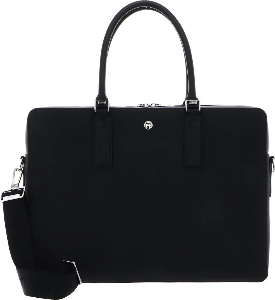 Sac d'Ordinateur Lacoste Noir en Toile Résistante et Bandoulière Confort