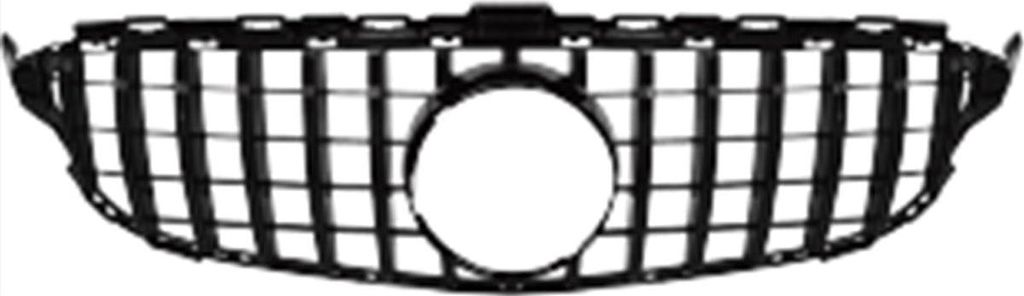Kühlergrill Grill Frontgrill für Mercedes C Klasse W205 2019-2021 GT Schwarz