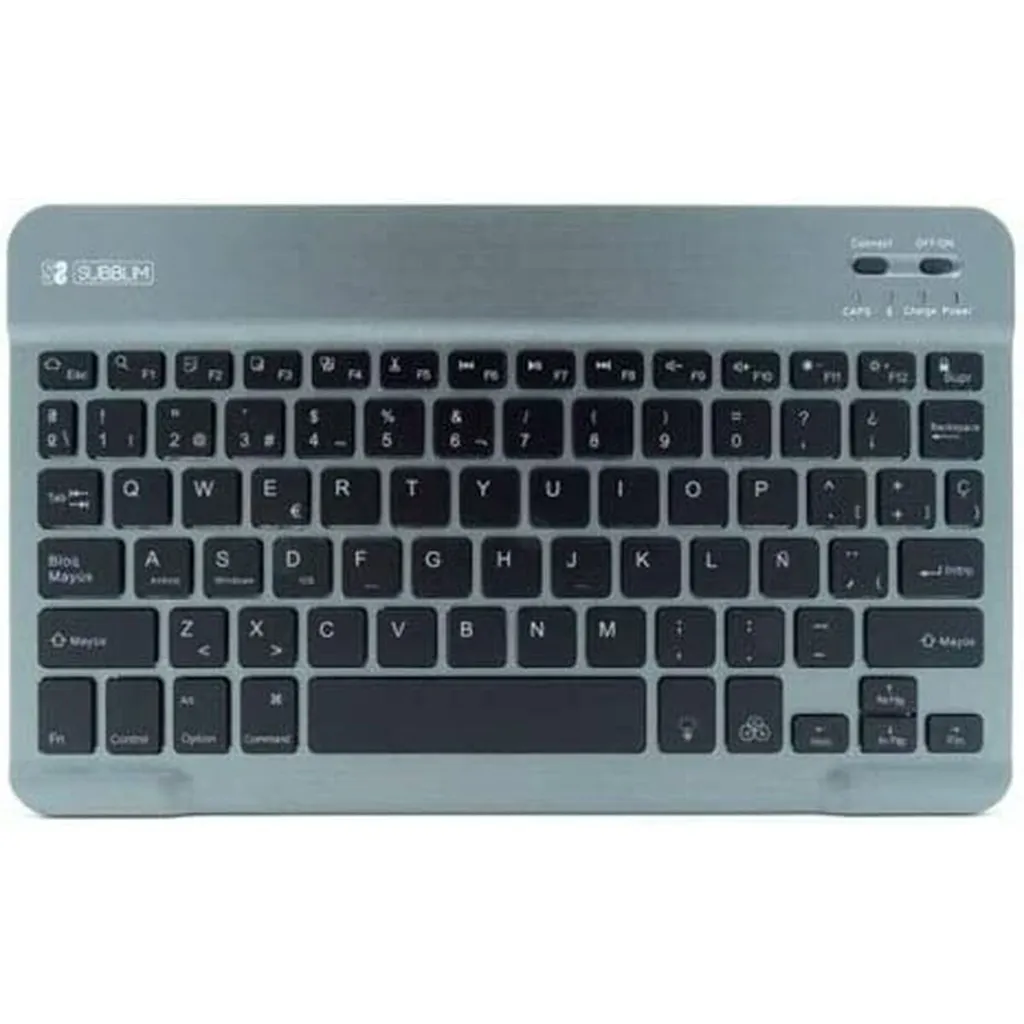 Clavier Bluetooth Silencieux Subblim Smart pour travailler dans le noir Gris