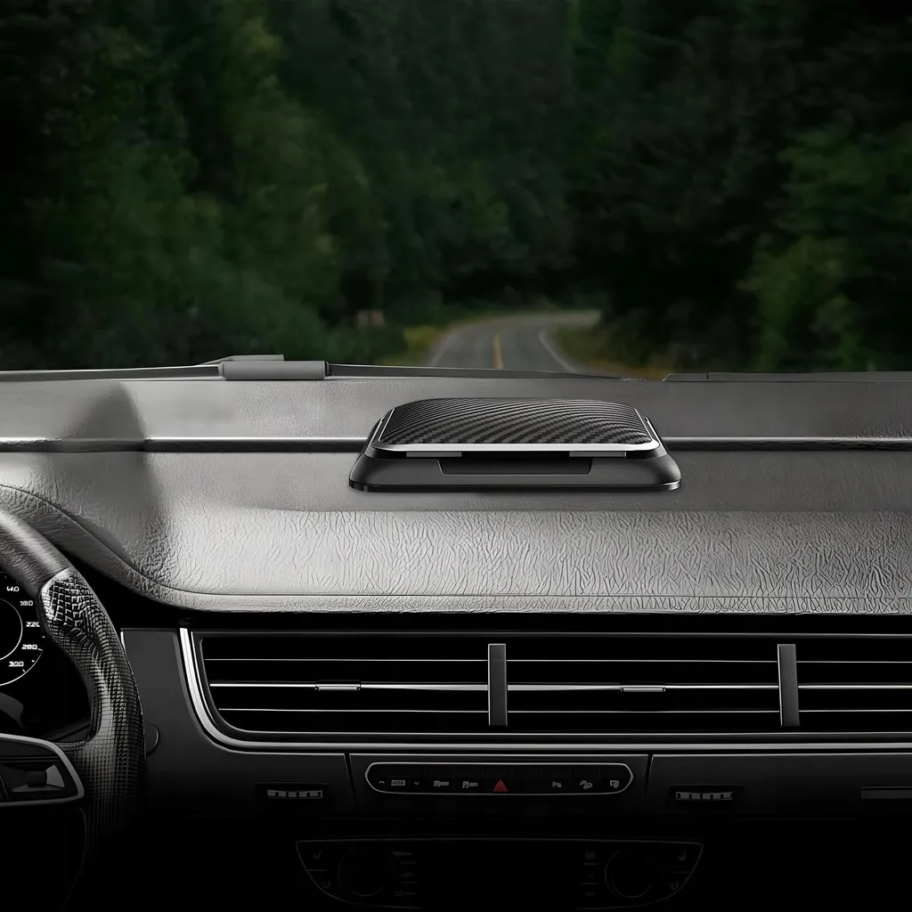 Support voiture réglable avec base antidérapante finition carbone - 4