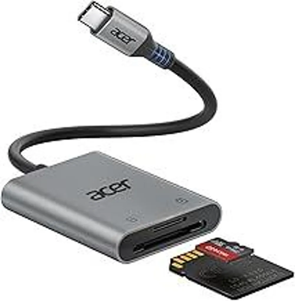 Lettore di schede SD USB C Acer, lettore di schede SD Micro SD USB-C Lettore di schede in alluminio Lettore di schede di memoria di tipo C Adattatore per iPhone serie 17 16 15, Galaxy S24, iPad Pro, MacBook Pro, Surface Pro ecc. - 1