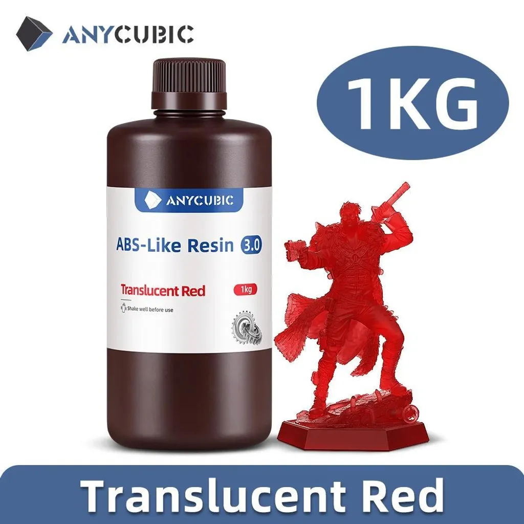 Résine type ABS haute élasticité rouge huile de poisson pour LCD DLP