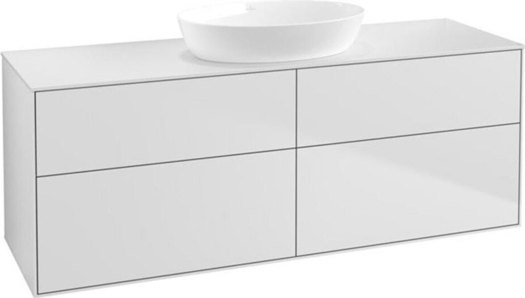 V&B Waschtischunterschrank Finion 160x60cm, Abd.-Pl. wh. m, wh. m lacquer