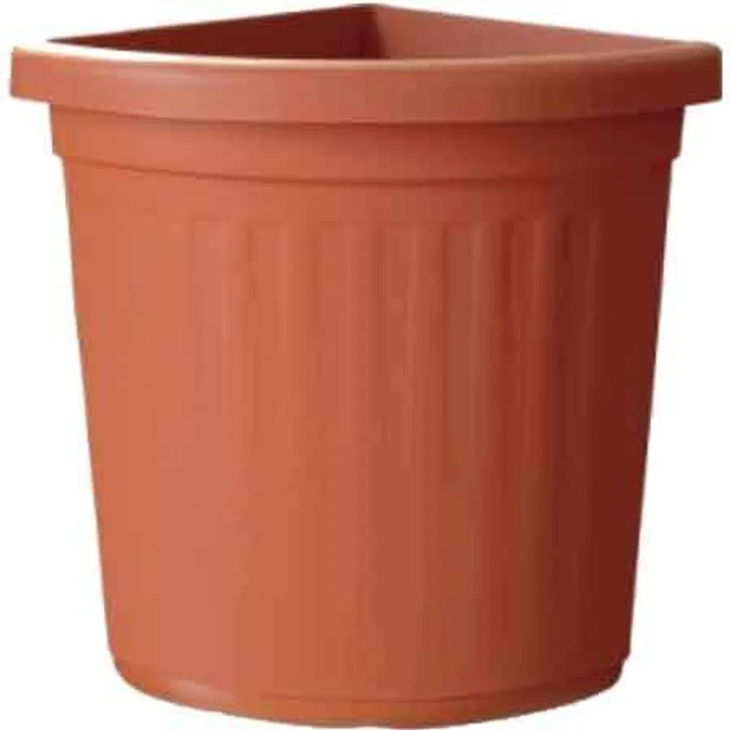 Grand pot de fleur d'angle CRETA 50cm - Jardinière haute pour terrasse