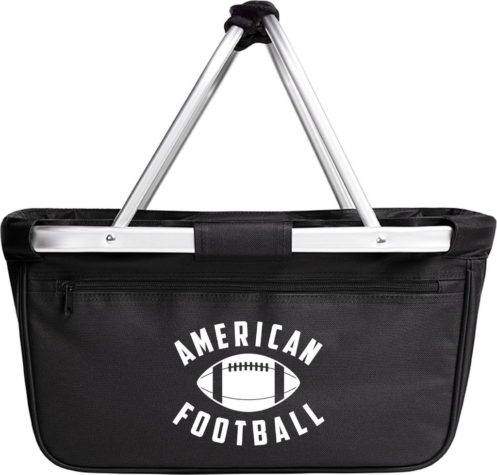 Huuraa Einkaufskorb American Football Ball 20 Liter Black faltbarer Tragekorb Geschenkidee