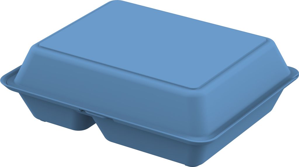 Menübox "Take away" Verpackung - Essensbehälter large behagliches blau