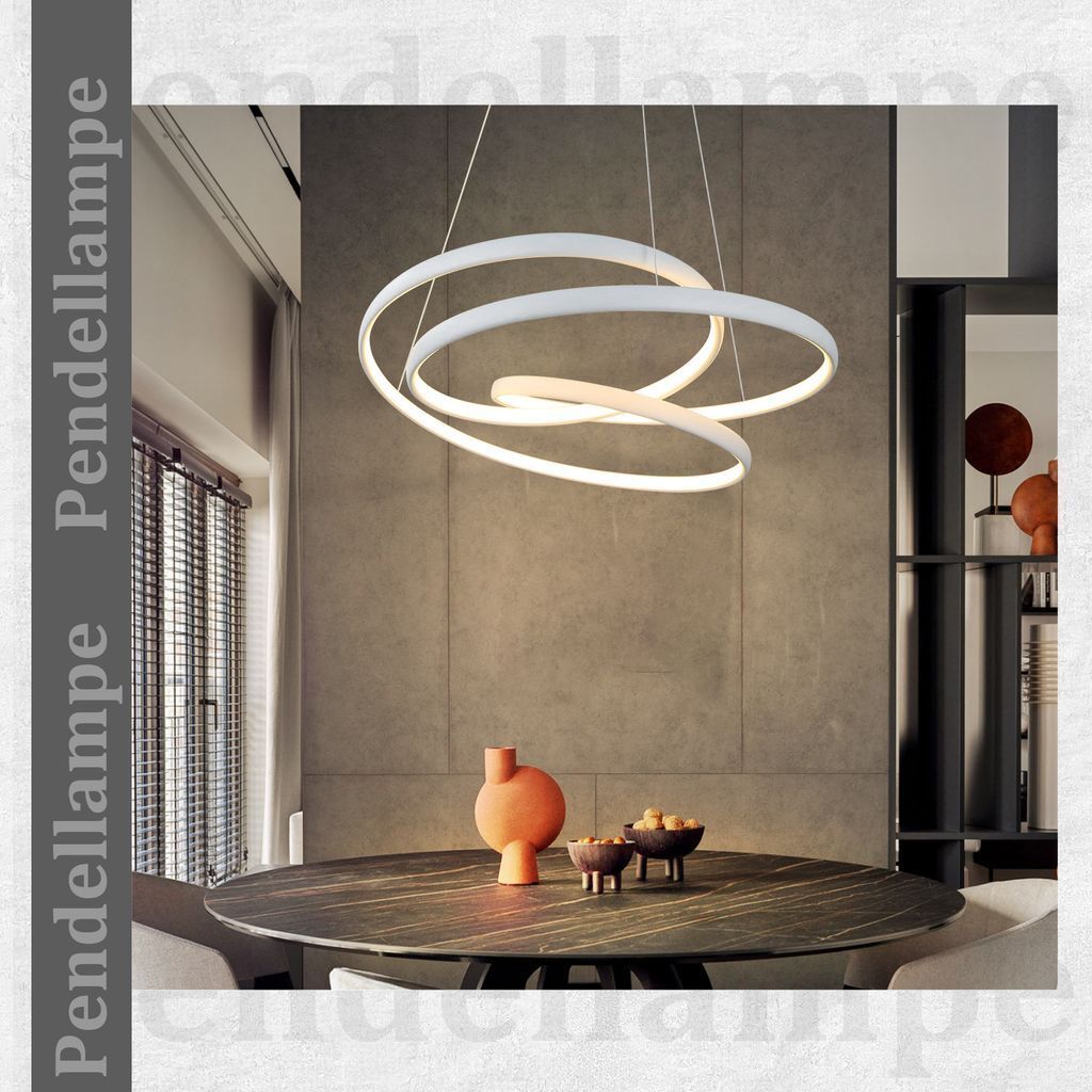 ZMH LED Pendelleuchte Esszimmer Weiß Dimmbar mit Produktbild 10