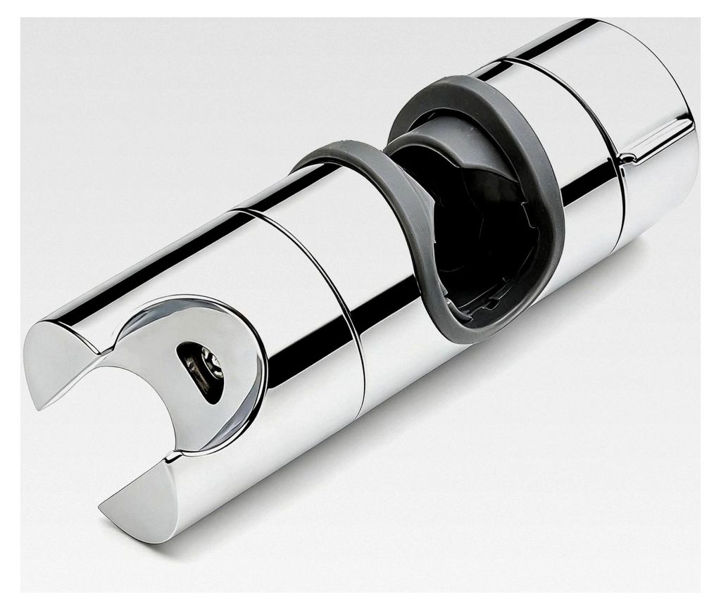 Duschkopfhalterung 360° drehbar für runde Gleitstangen 19-25mm, einfach zu installieren mit Doppelhaken-Design, geeignet für Familienbadezimmer
