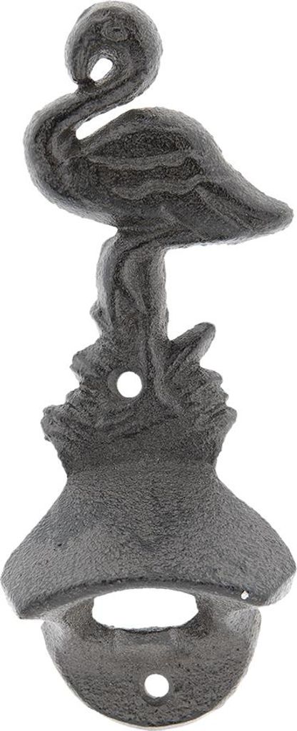 Clayre & Eef Flaschenöffner 7x4x16 cm Braun Eisen Flamingo