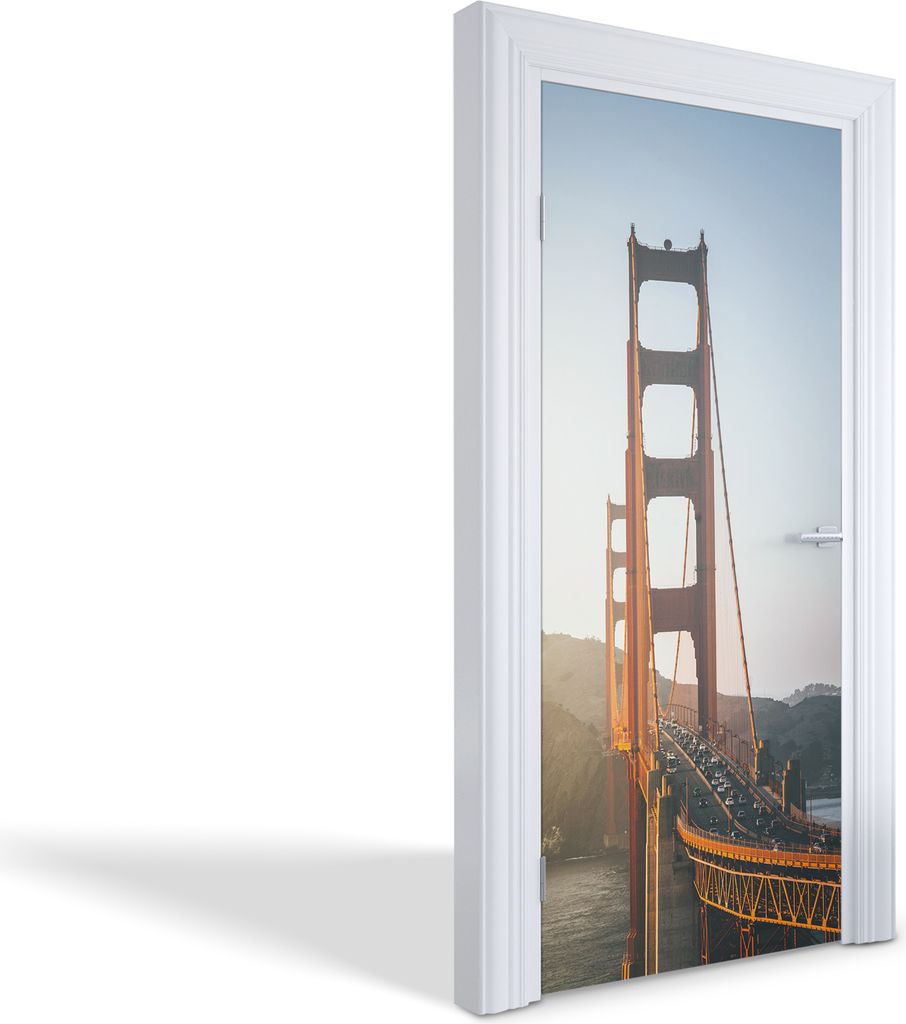 Türaufkleber Innentüren Selbstklebende Kreativ Wandsticker - Golden Gate Bridge - 95 x 205 cm