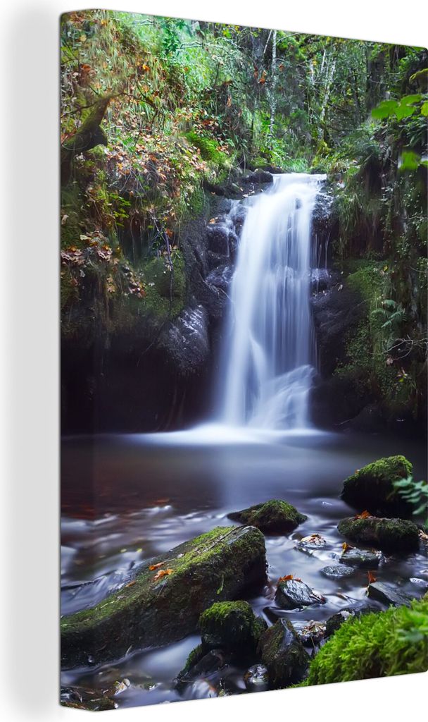 OneMillionCanvasses - Leinwandbilder - 90x140 cm, Wasserfall - Natur - Wasser, Wandbilder Kunstdruck Wanddekoration - Foto auf Leinwand - Gemäld...