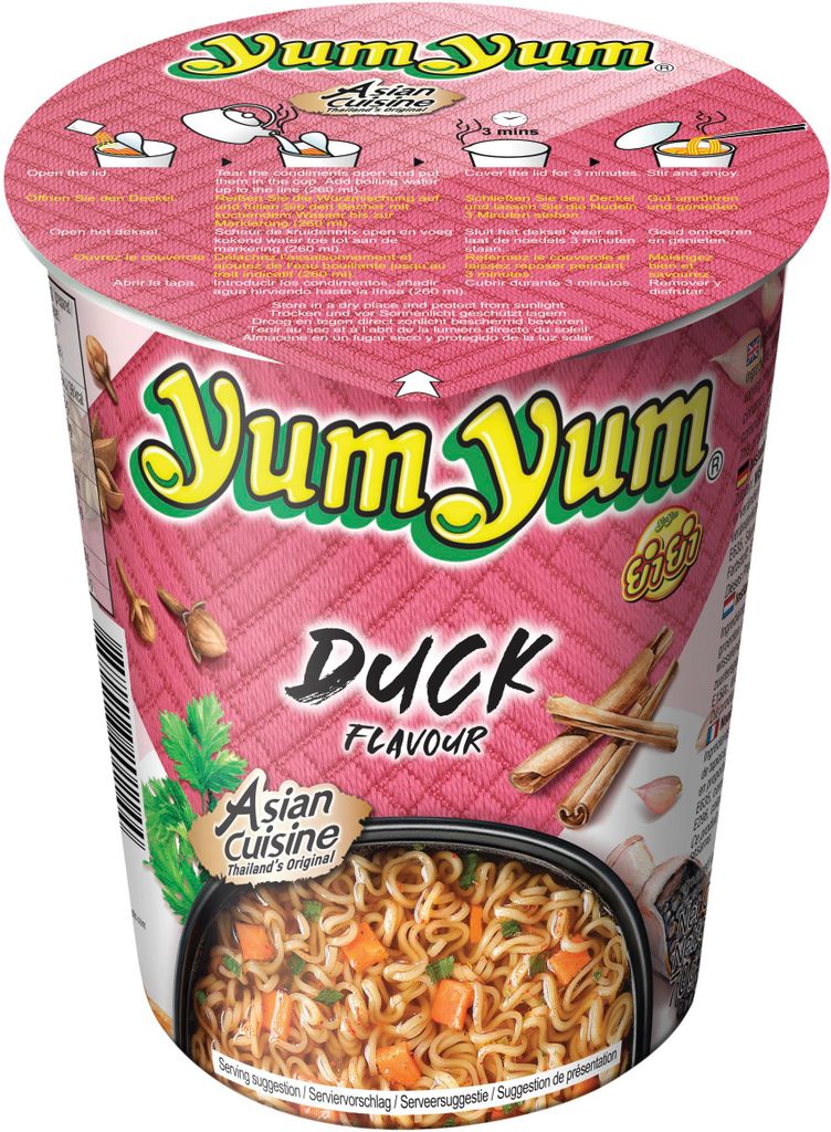Yum Yum Instant Nudeln mit Entengeschmack 12 x 70 g (0,84 Produktbild 
