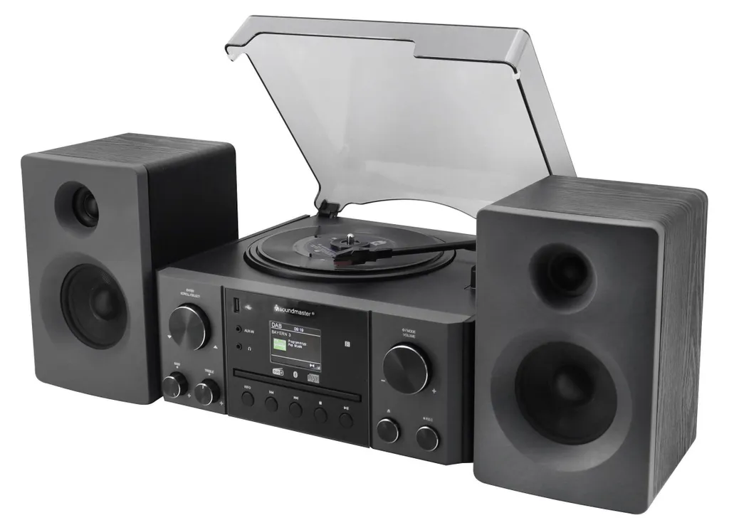 Soundmaster MCD1950 Noir : numérisez facilement vos vinyles et cassettes