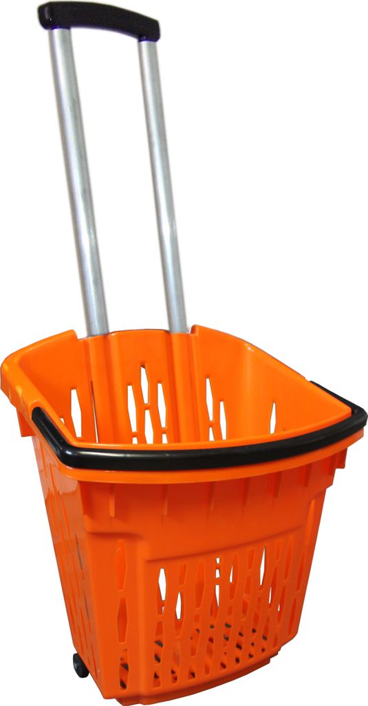 Carrello spesa Cestino con ruote 38L arancione Immagine del prodotto 