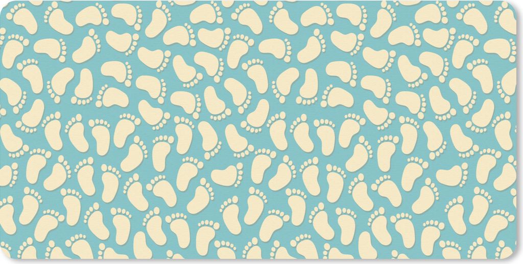 MuchoWow Schreibtischunterlage Muster - Fuß - Blau - Jungen - Kinder - Kleiner Junge 80x40 cm - XXL Mauspad - Gaming Mauspad