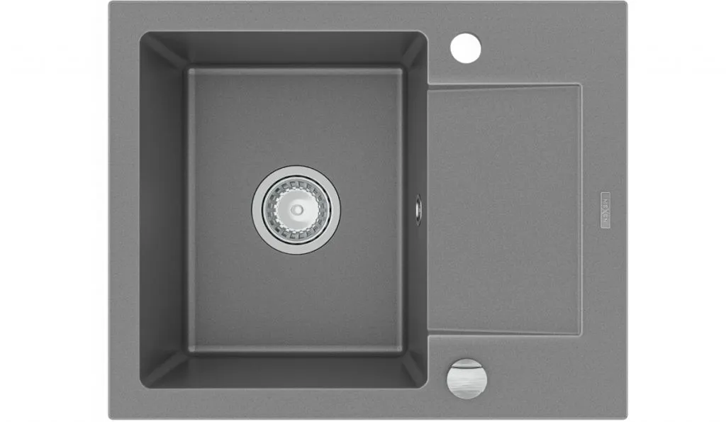 Lavello Cucina Grigio Mexen Enzo 57.6cm | Granito 1 Vasca Gocciolatoio