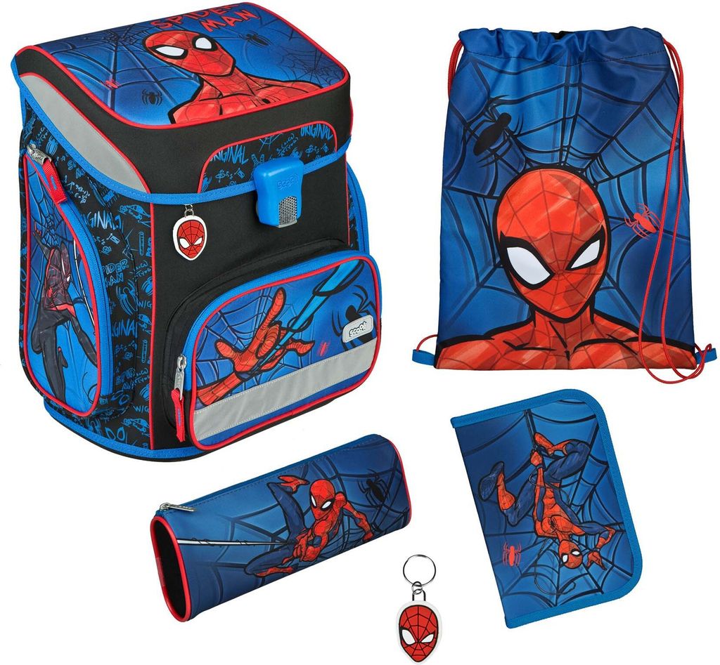 SCOOLI EasyFit Spider-Man V2 Schulranzen Set, 5tlg. Produktbild 